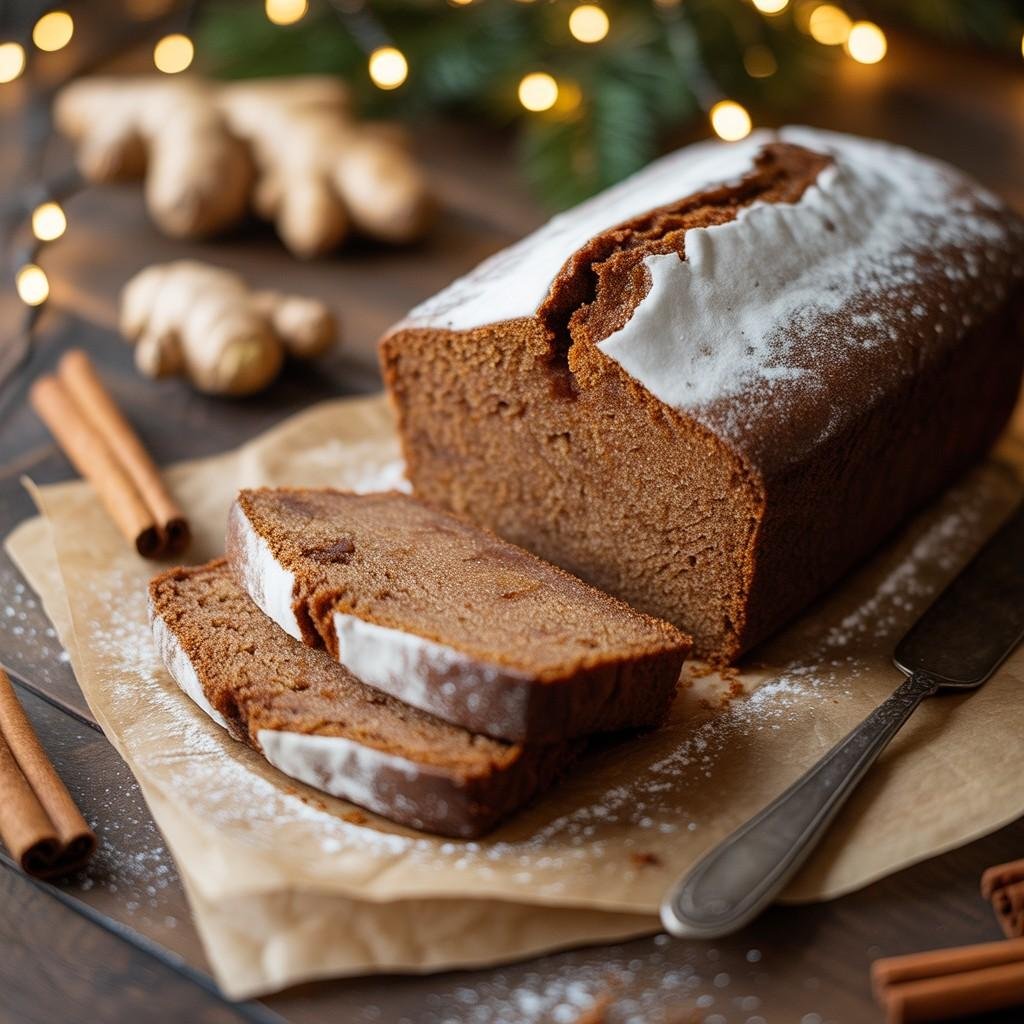 Spiced Sourdough Discard Gingerbread Loaf