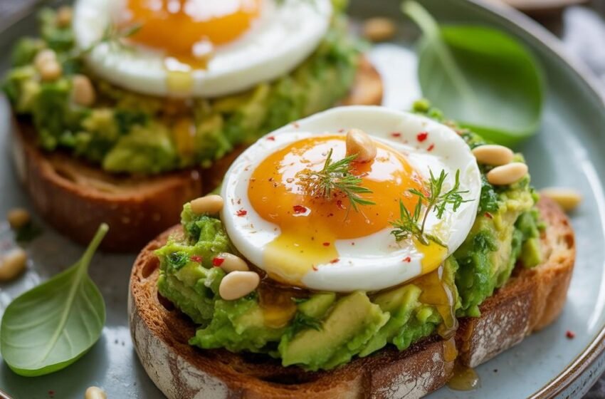 pesto eggs with soft yolks