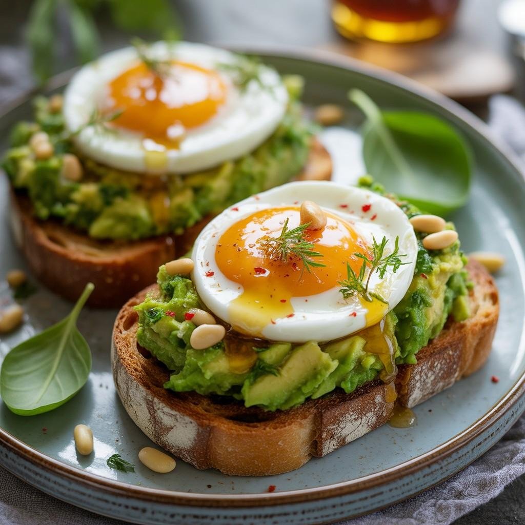 pesto eggs with soft yolks