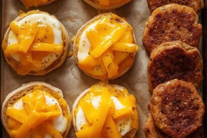 Thumbnail for High Protein Sheet Pan Breakfast Sandwiches