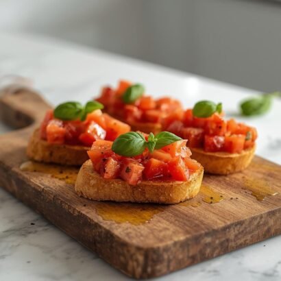 Authentic Italian Tomato and Basil Bruschetta