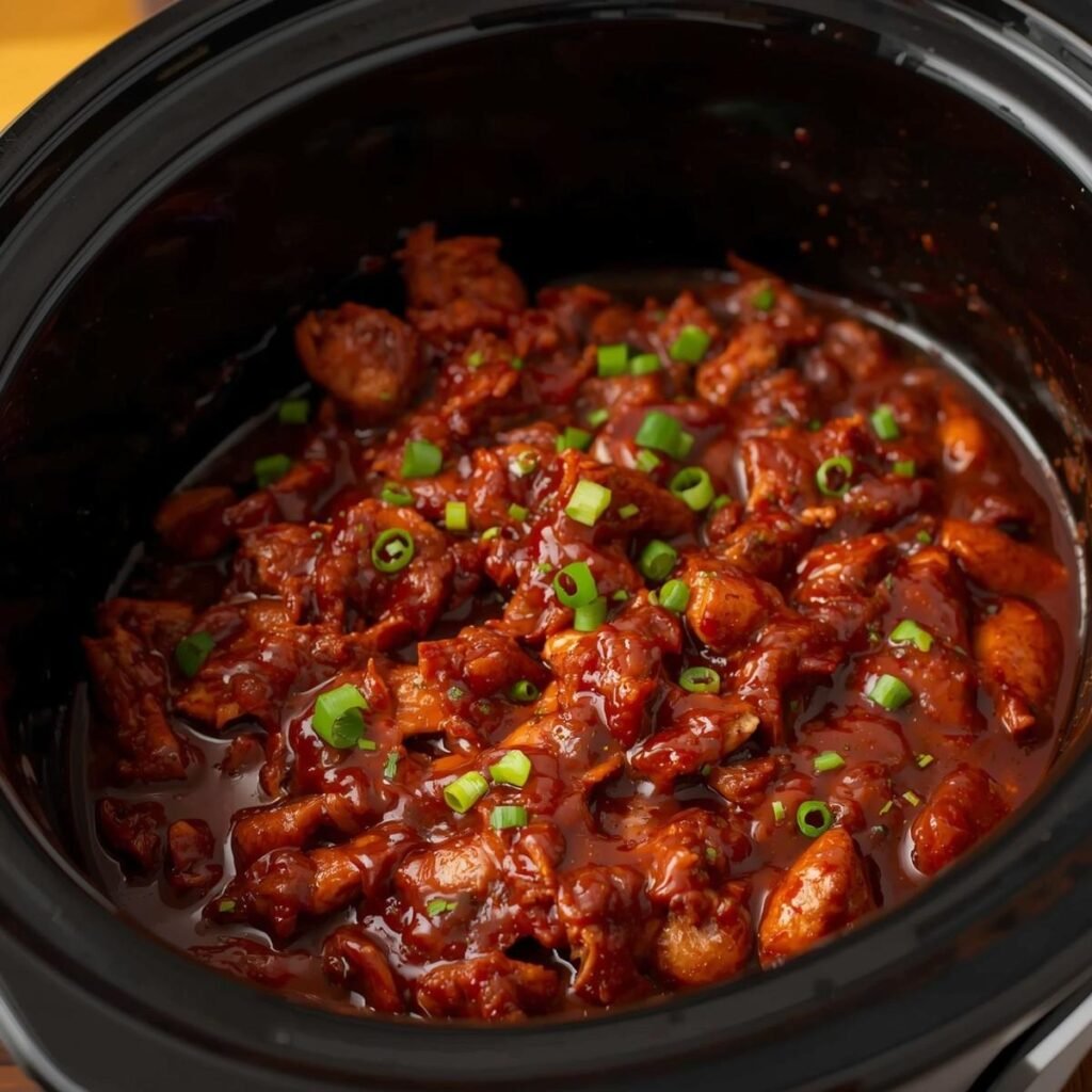 BBQ chicken in crockpot