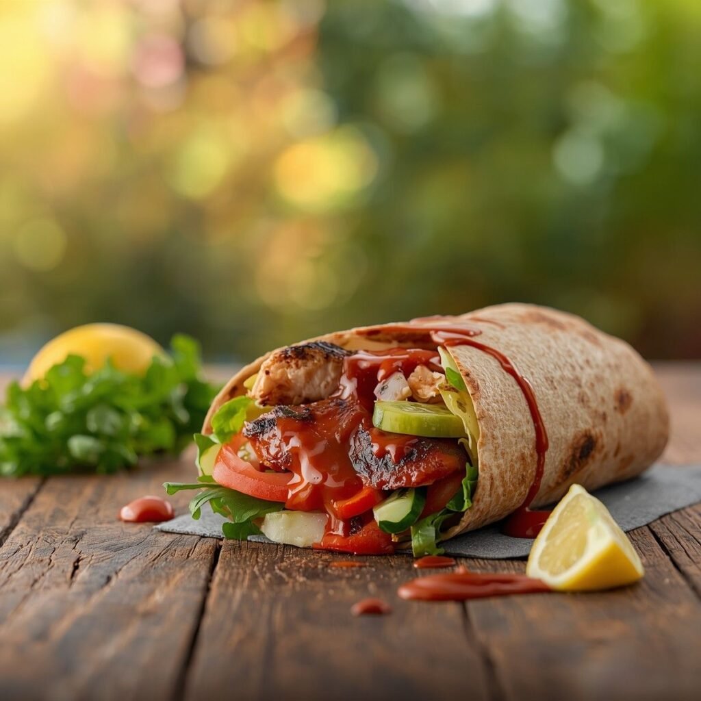 BBQ chicken protein wrap