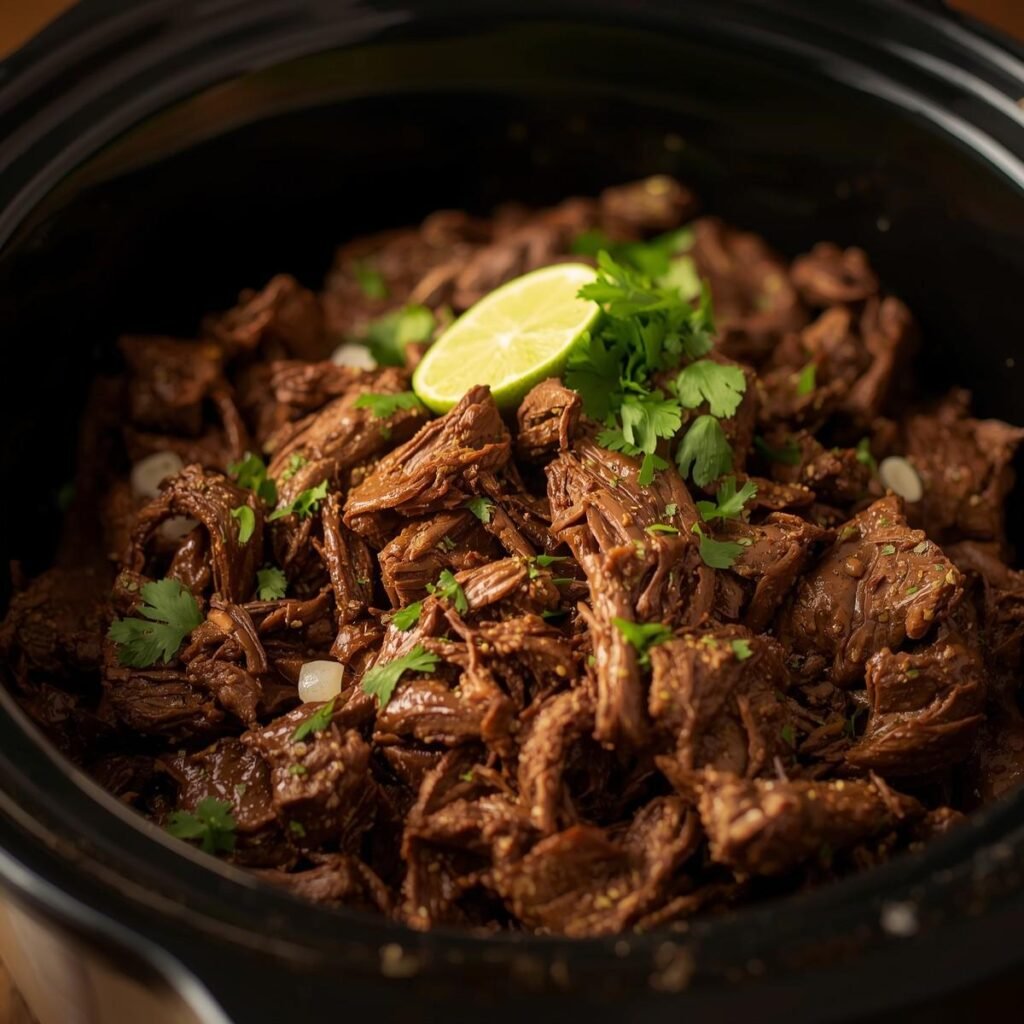 Barbacoa beef in crockpot
