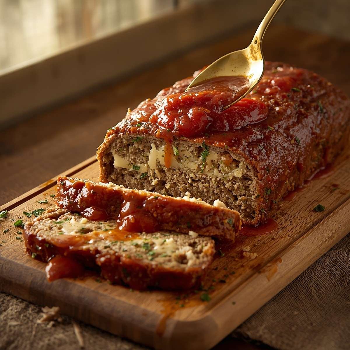 Best Italian Meatloaf Infused with Herbs Cheese & Savory Tomato Sauce