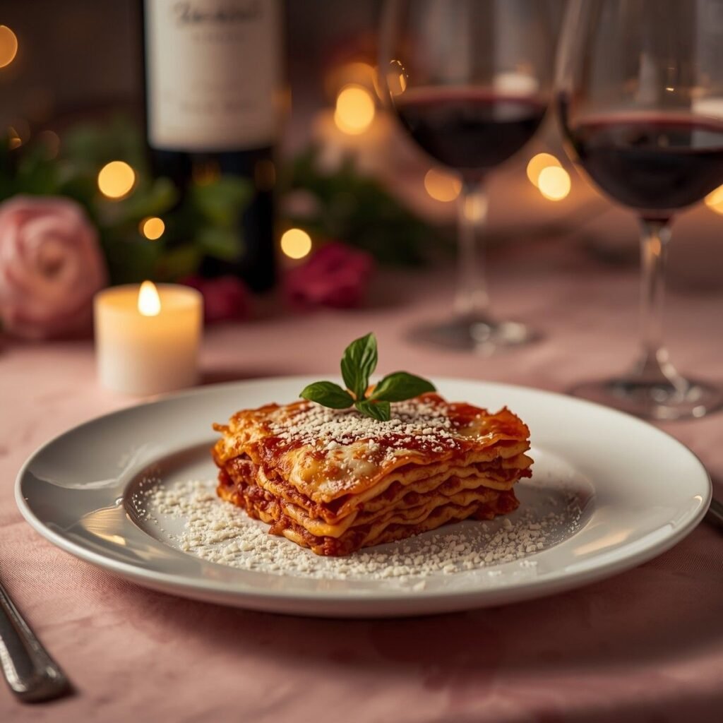 Classic lasagna slice