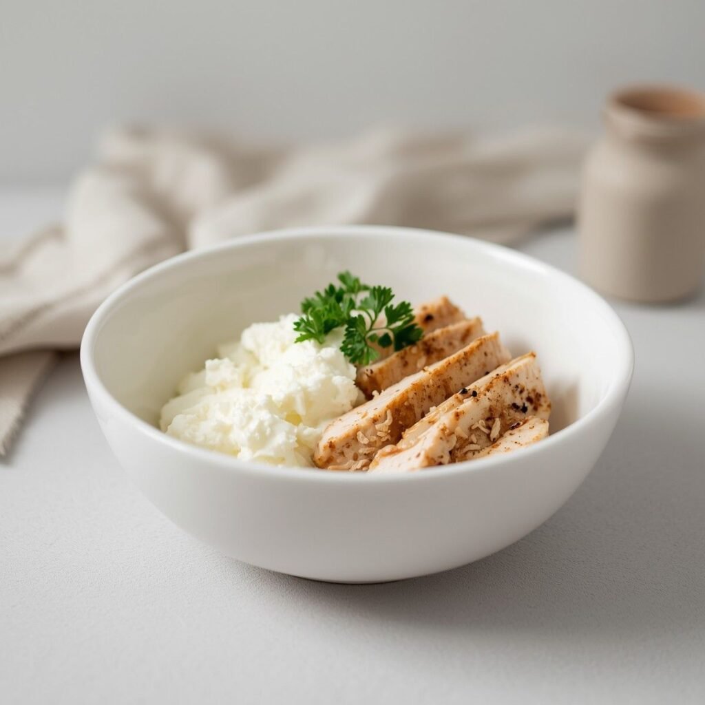 Cottage Cheese Chicken Bowl