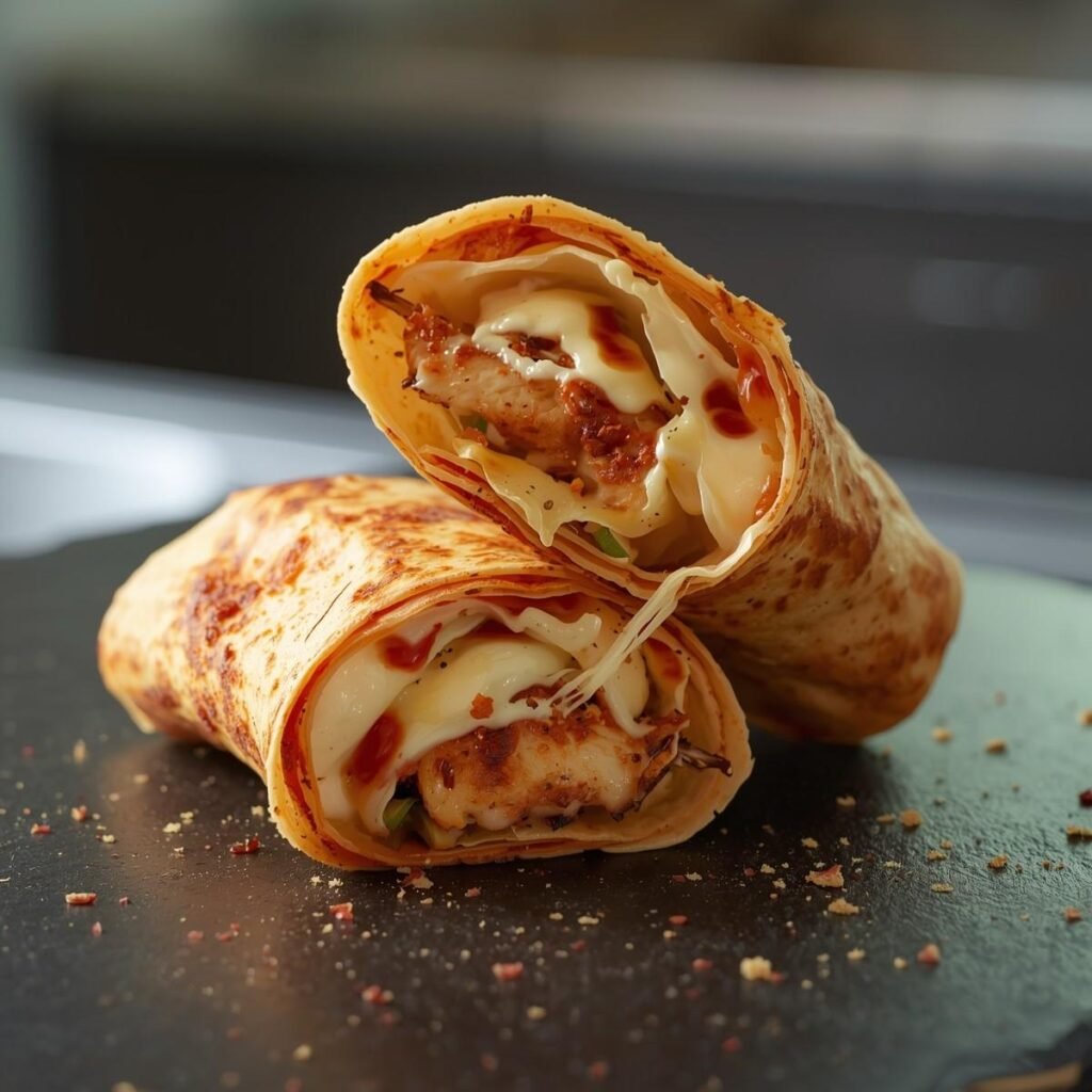 Crispy Air Fryer Chicken Mozzarella Wraps