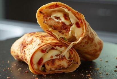 Thumbnail for Crispy Air Fryer Chicken Mozzarella Wraps