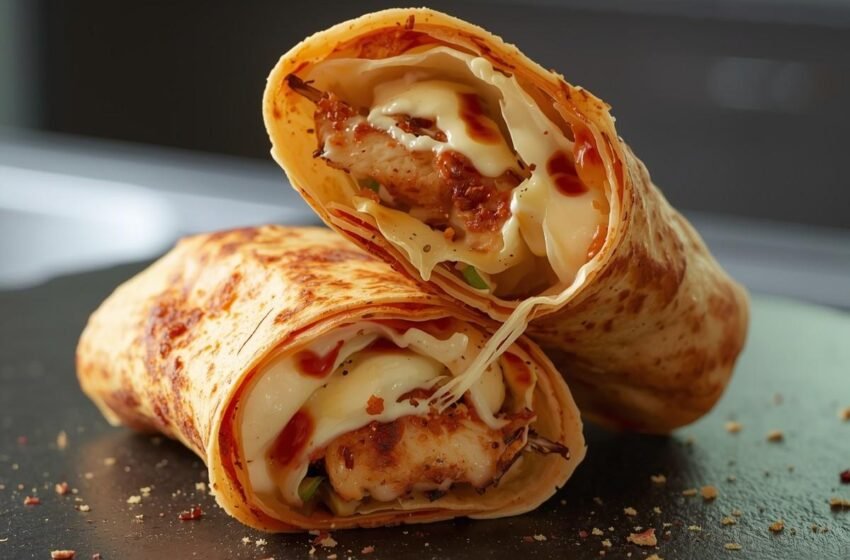 Crispy Air Fryer Chicken Mozzarella Wraps