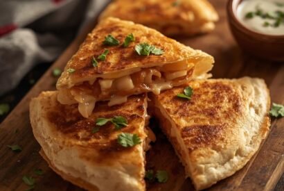 Thumbnail for Crispy High-Protein Chicken Ranch Quesadilla