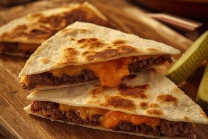 Thumbnail for Crispy High Protein Smashburger Quesadilla Wraps