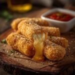 Crispy Keto Mozzarella Sticks