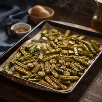 Crispy Oven-Roasted Okra Chips