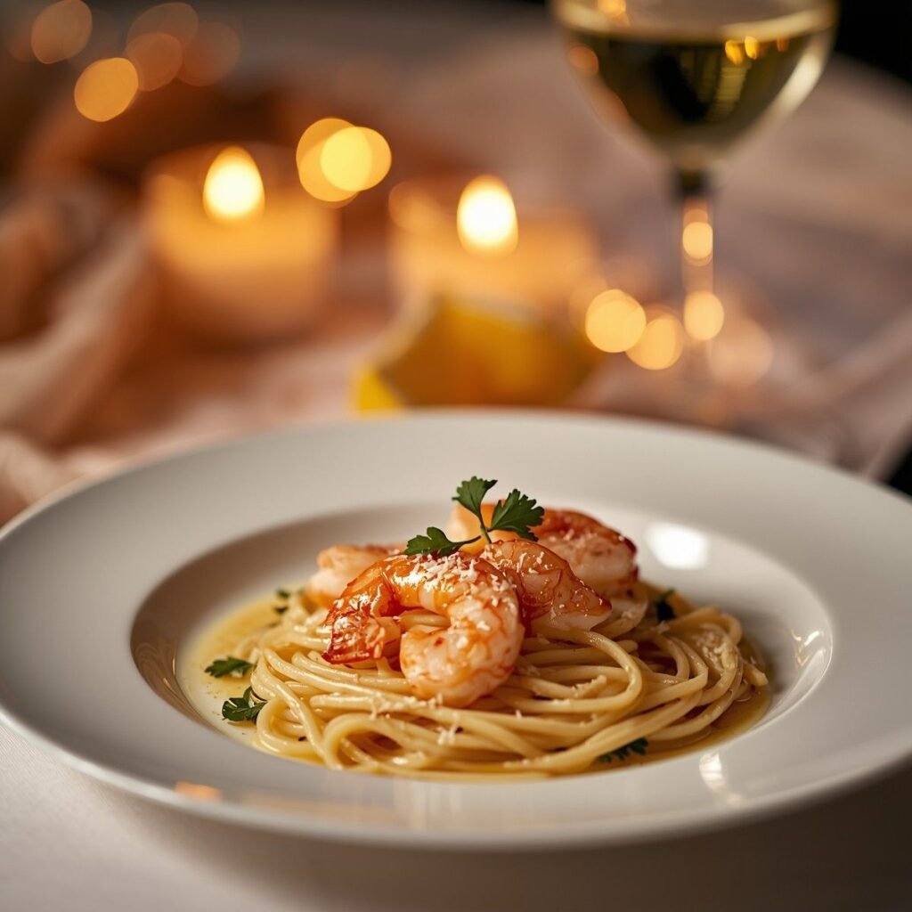 Garlic shrimp scampi