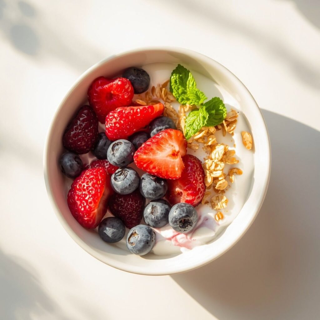 Greek yogurt berry bowl