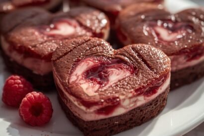 Thumbnail for Heart-Shaped Raspberry Cheesecake Brownies for Valentine’s Day