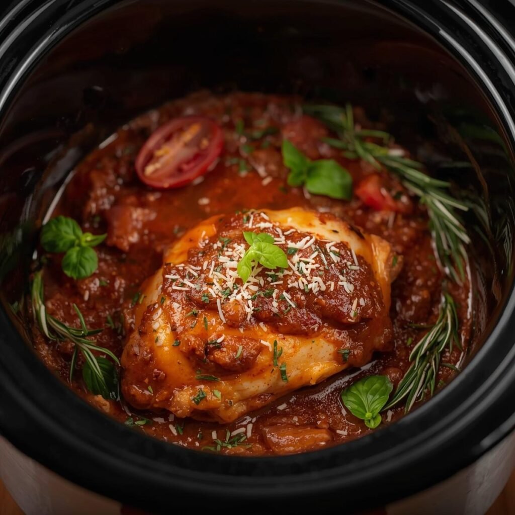Italian chicken in slow cooker