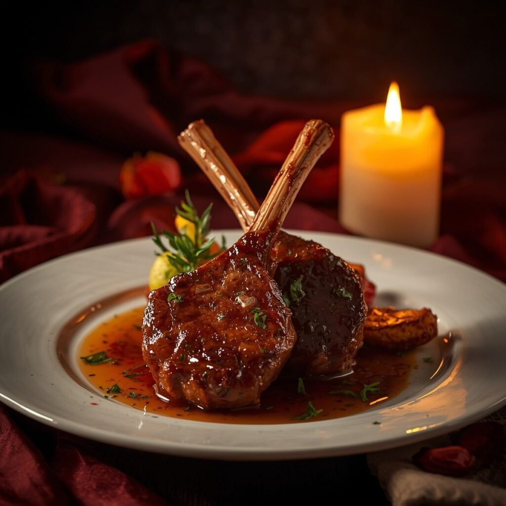 Juicy lamb chops