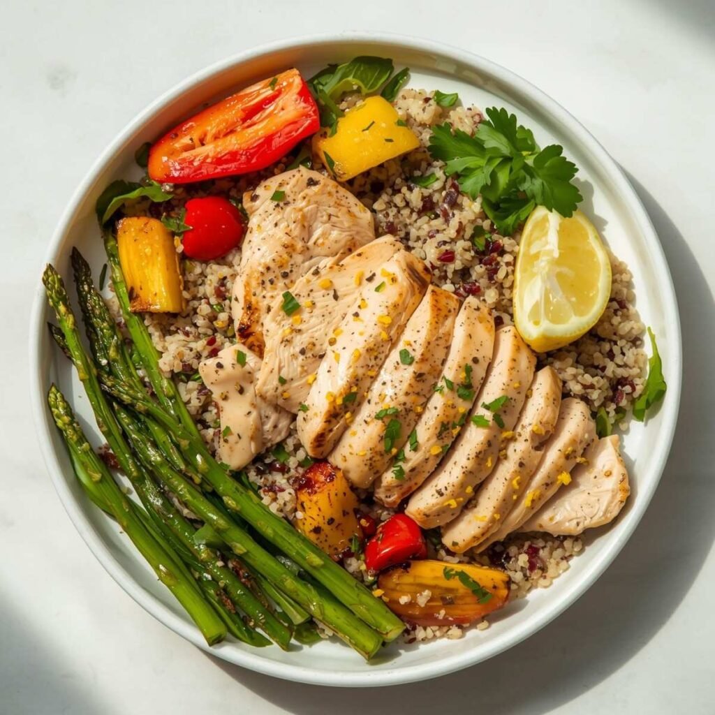 Lemon pepper chicken protein plate