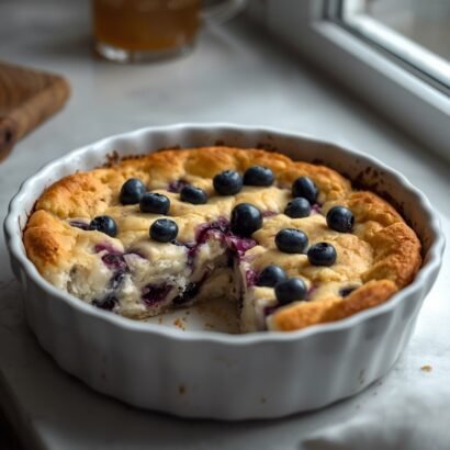 High-Protein Blueberry Cottage Cheese Breakfast Bake