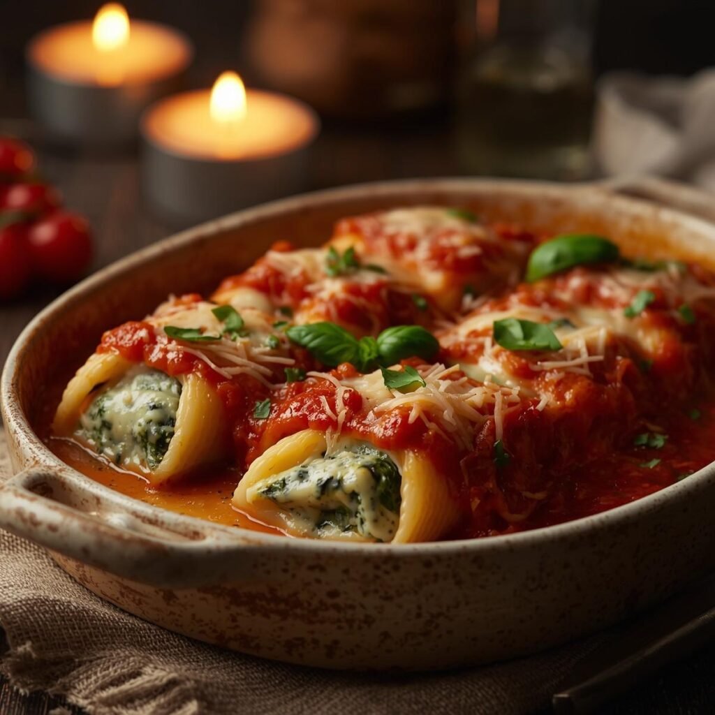 Spinach and Ricotta Stuffed Shells