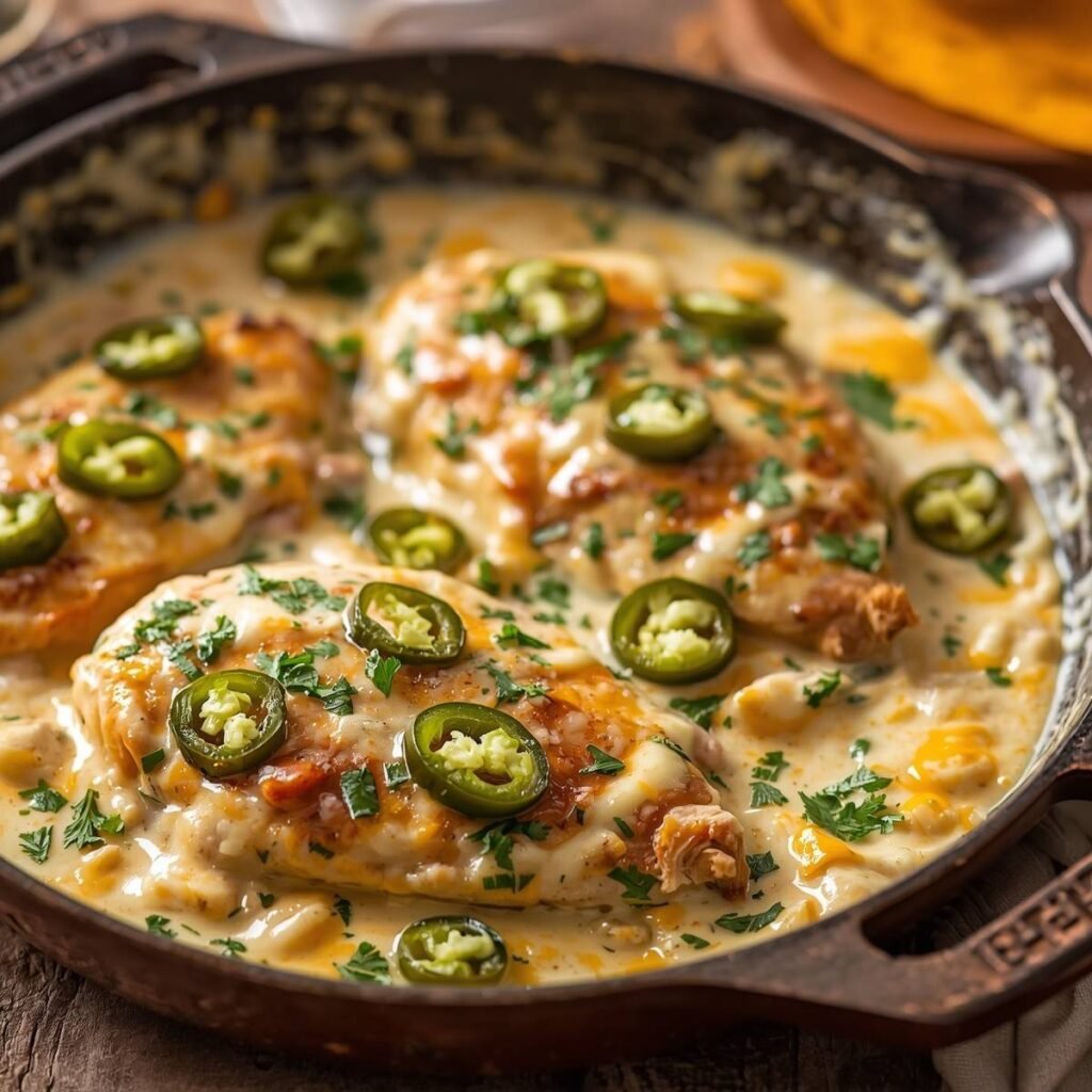 One Pan Cheesy Jalapeño Chicken