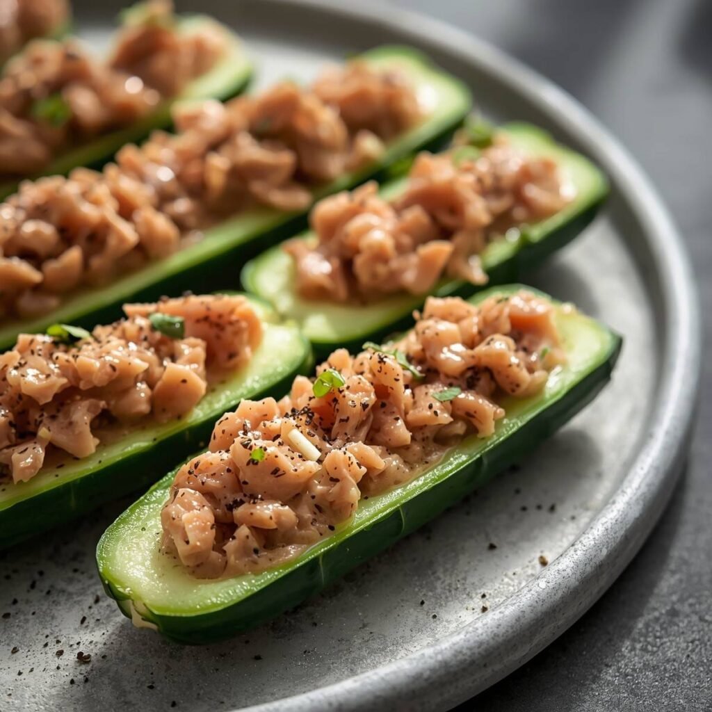 Tuna Cucumber Boats