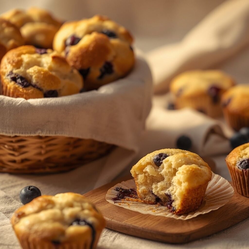 Blueberry Cottage Cheese Muffins