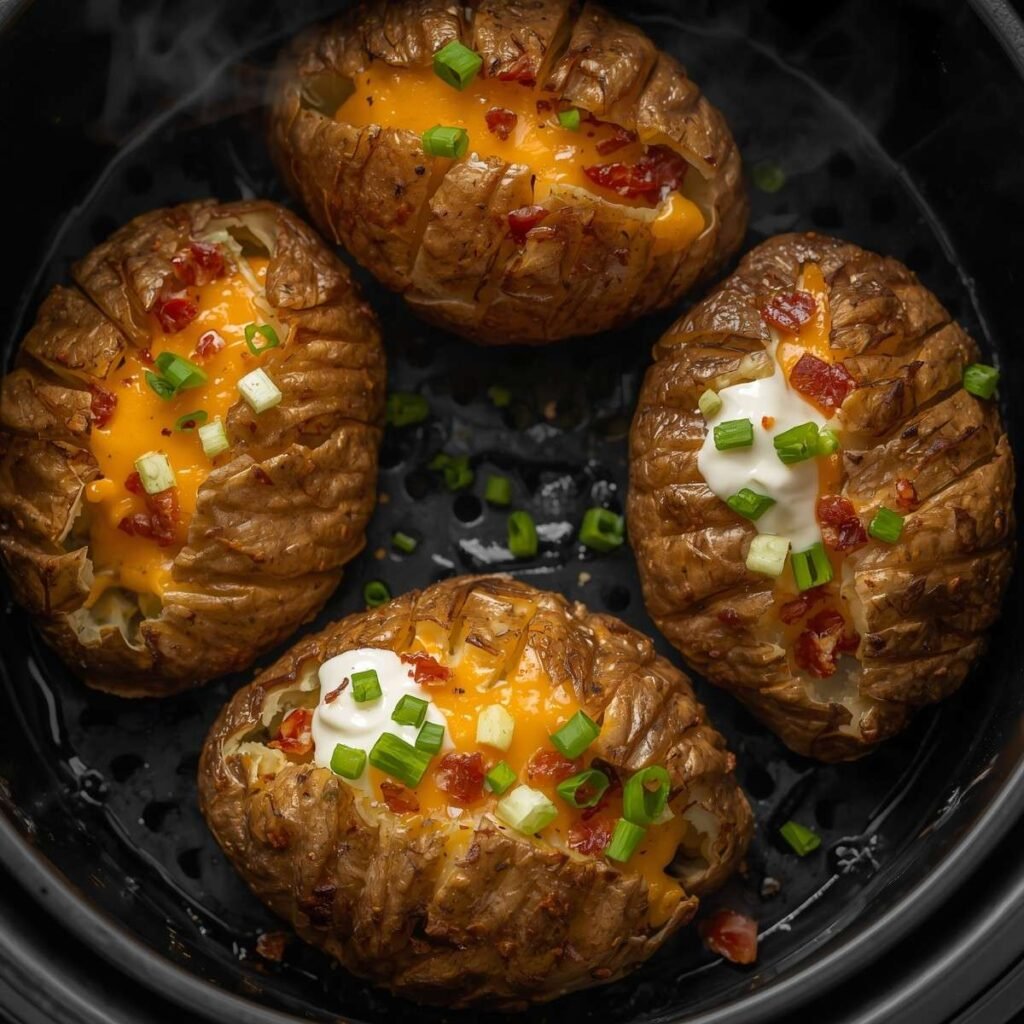 Loaded Air Fryer Baked Potatoes