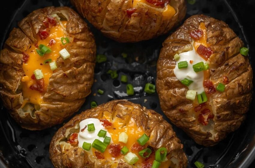 Loaded Air Fryer Baked Potatoes