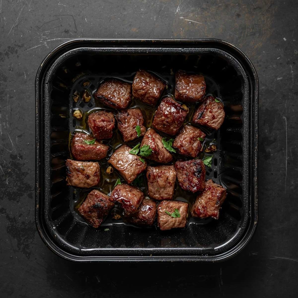 Easy Air Fryer Garlic Butter Steak Bites