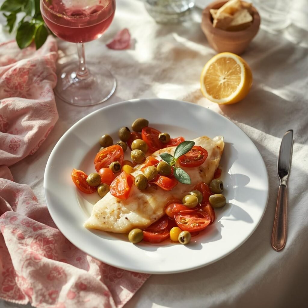 Mediterranean Style Baked Tilapia