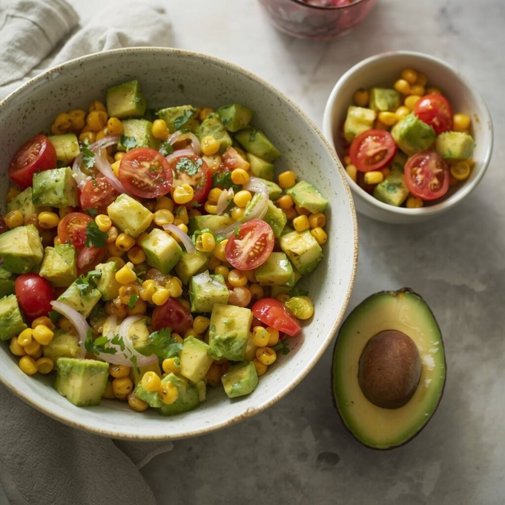 Fresh & Creamy Avocado Corn Salad