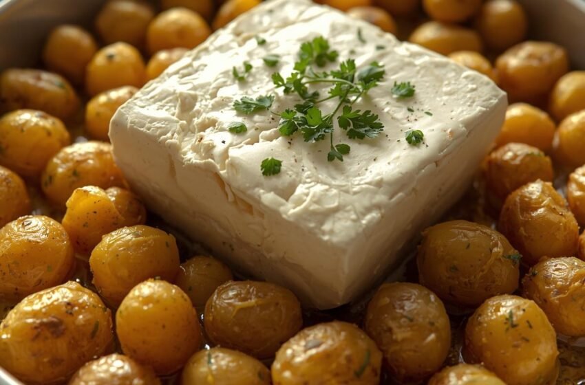 Easy Mediterranean Feta Potato Bake