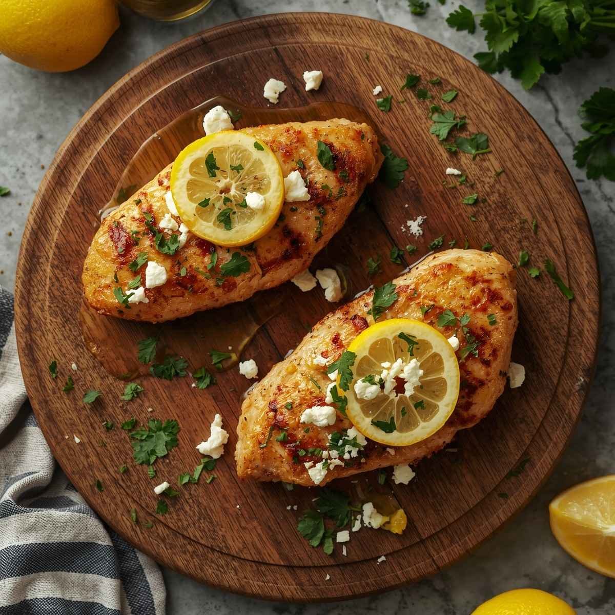 Mediterranean Garlic Lemon & Feta Chicken