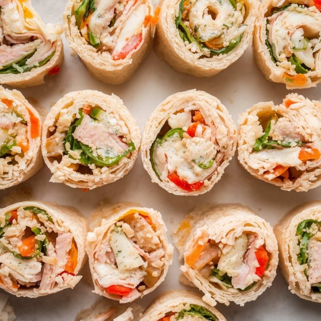 Mini turkey and cheese roll ups
