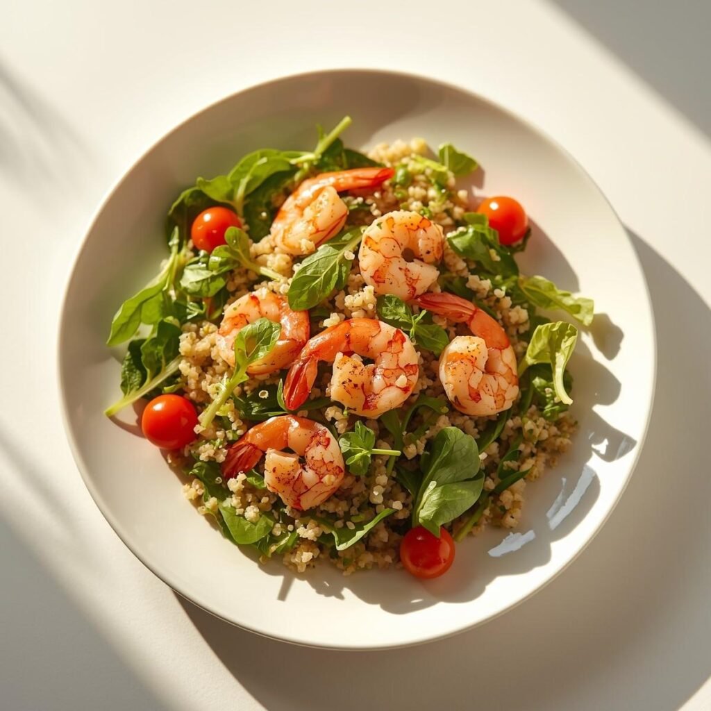 Quinoa shrimp salad