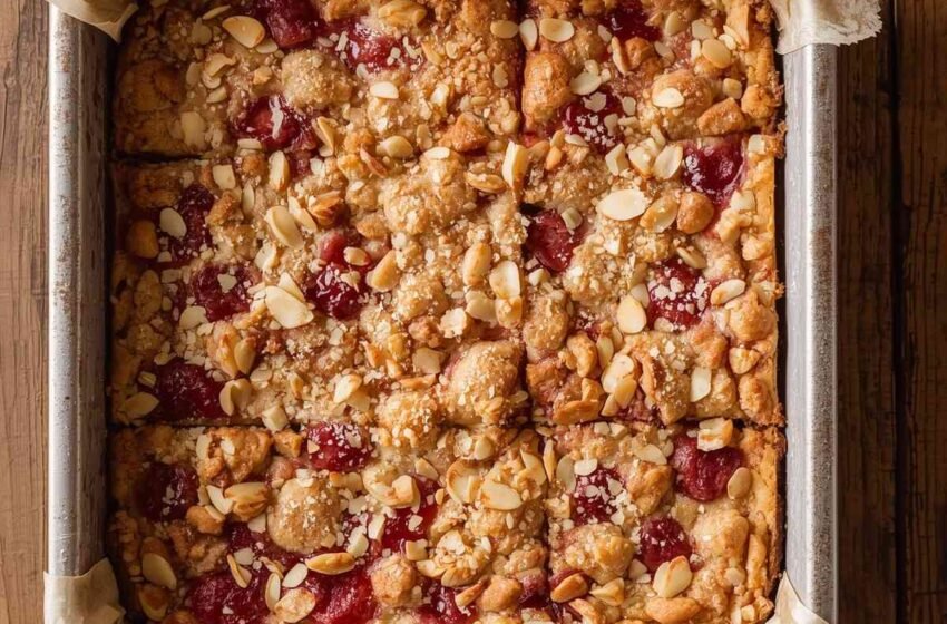Raspberry Almond Dessert Bars