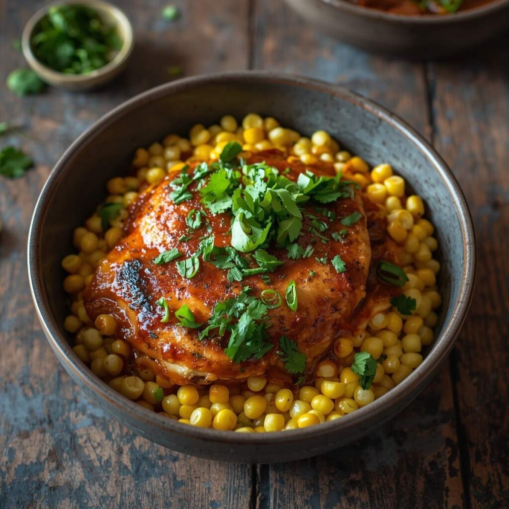 Smoky paprika chicken corn bowl