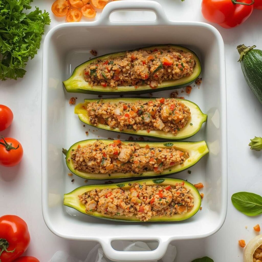 Stuffed zucchini