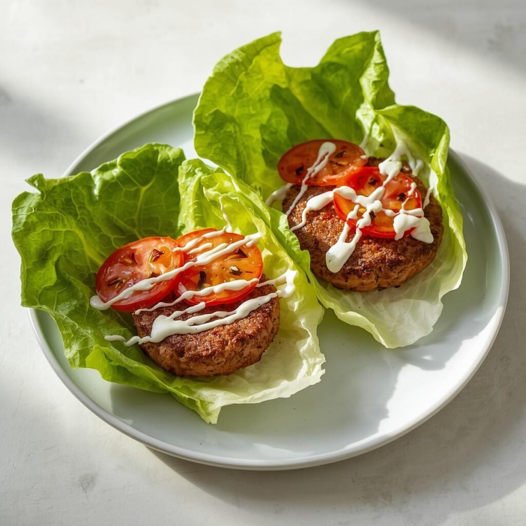 Turkey Burger Lettuce Wraps