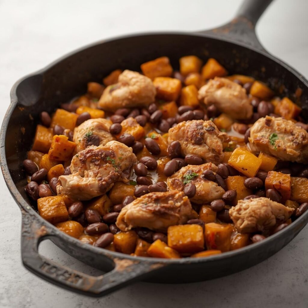 Turkey black bean skillet meal