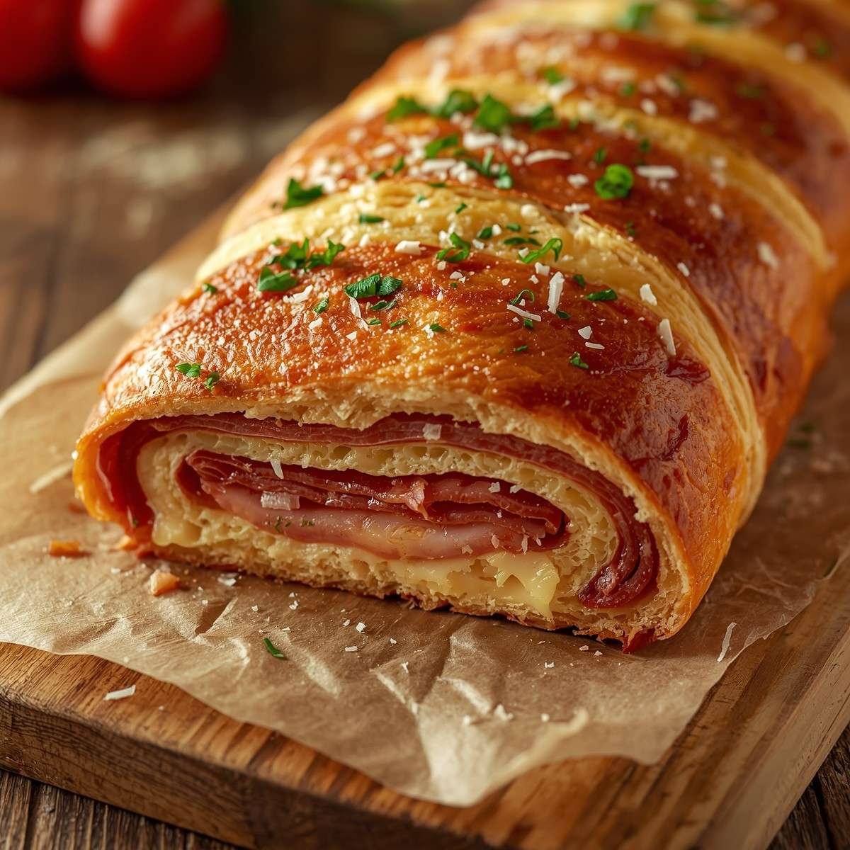 Ultimate Cheesy Baked Italian Stromboli