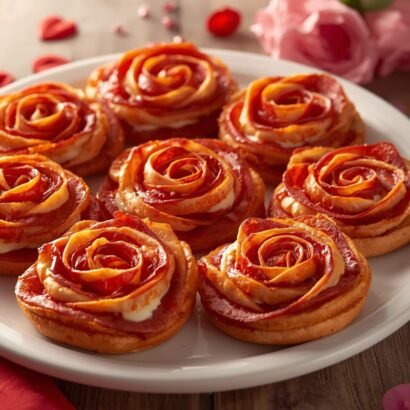 Valentine’s Day Pizza Roses