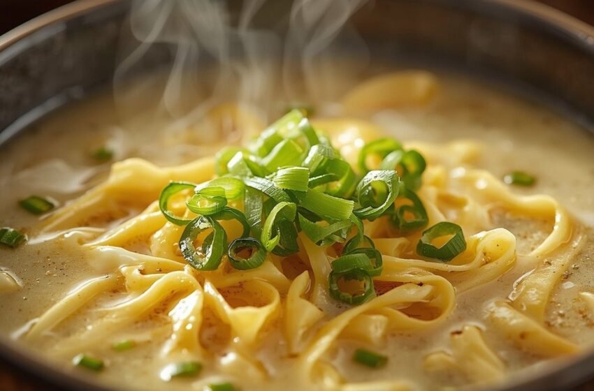 bowl of homemade egg drop soup