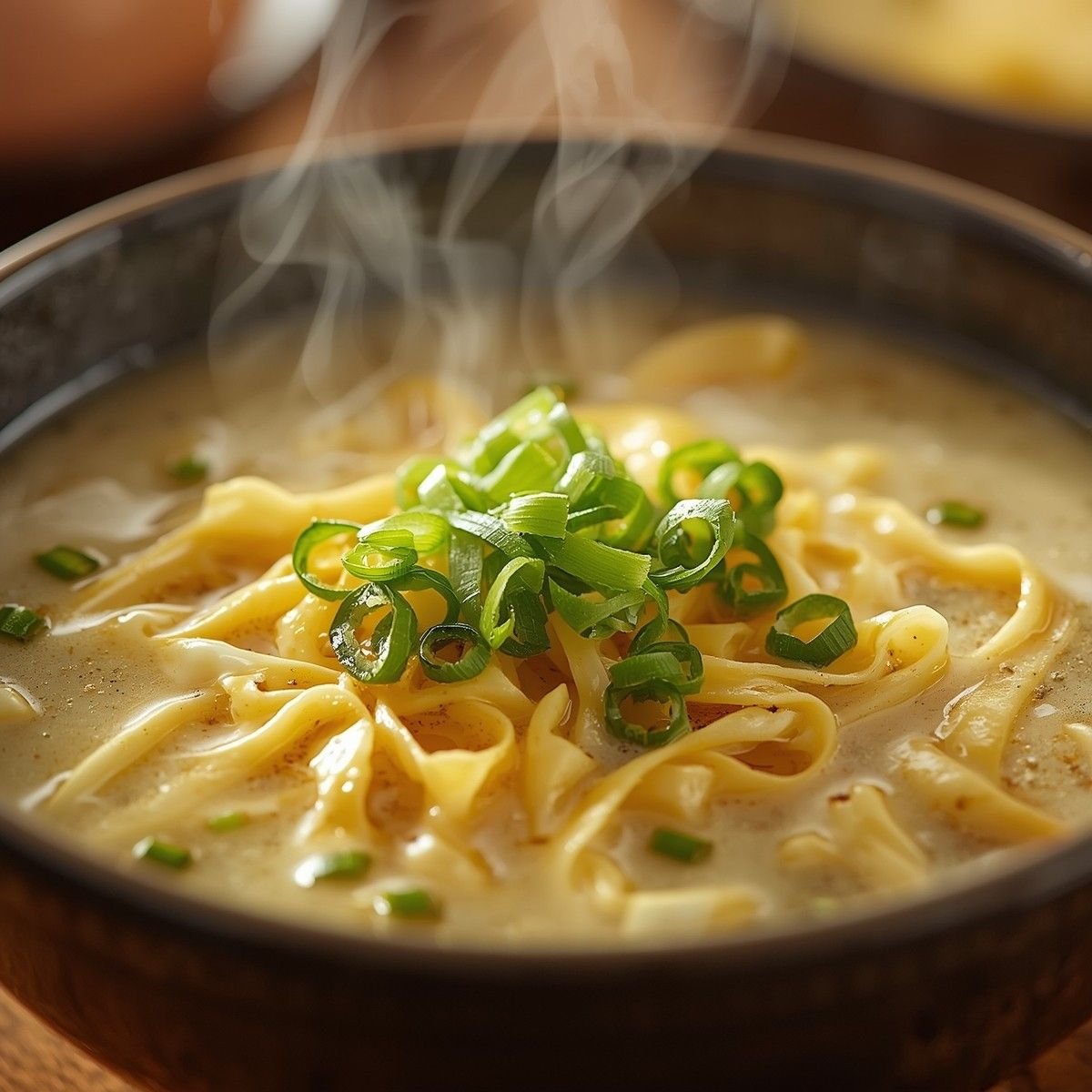 bowl of homemade egg drop soup