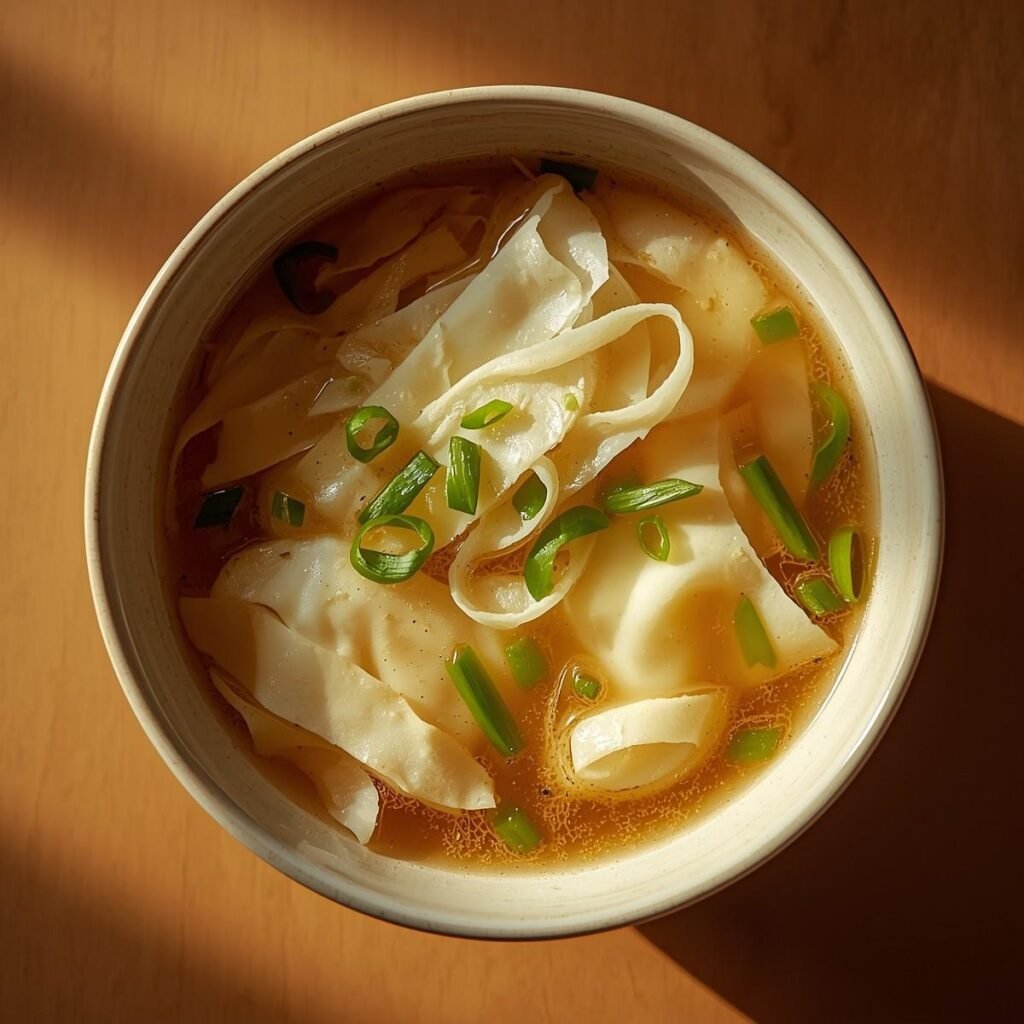 classic egg drop soup with silky egg ribbons