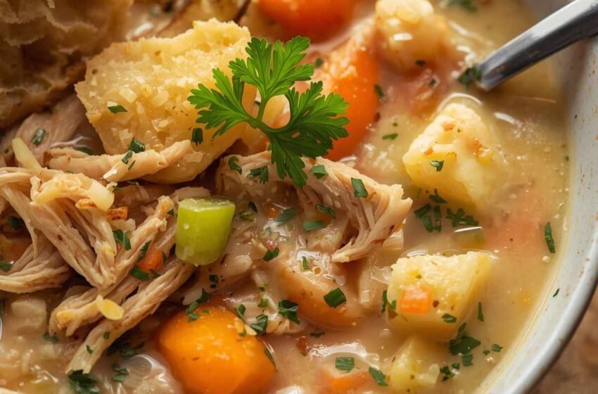 creamy high protein potato soup