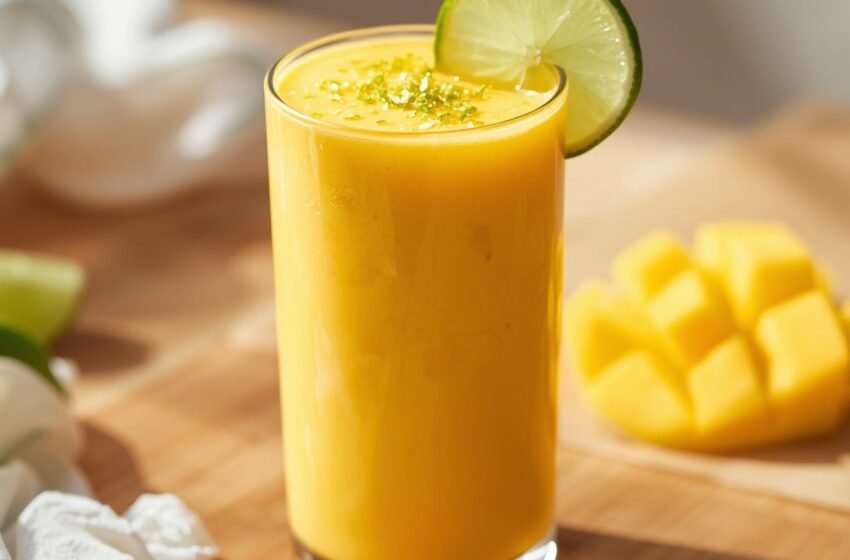 mango lime mousse, cottage cheese dessert, light dessert, tropical dessert, creamy mango treat, healthy mousse, protein dessert, easy blender dessert